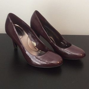 Maroon Patent Leather Pumps